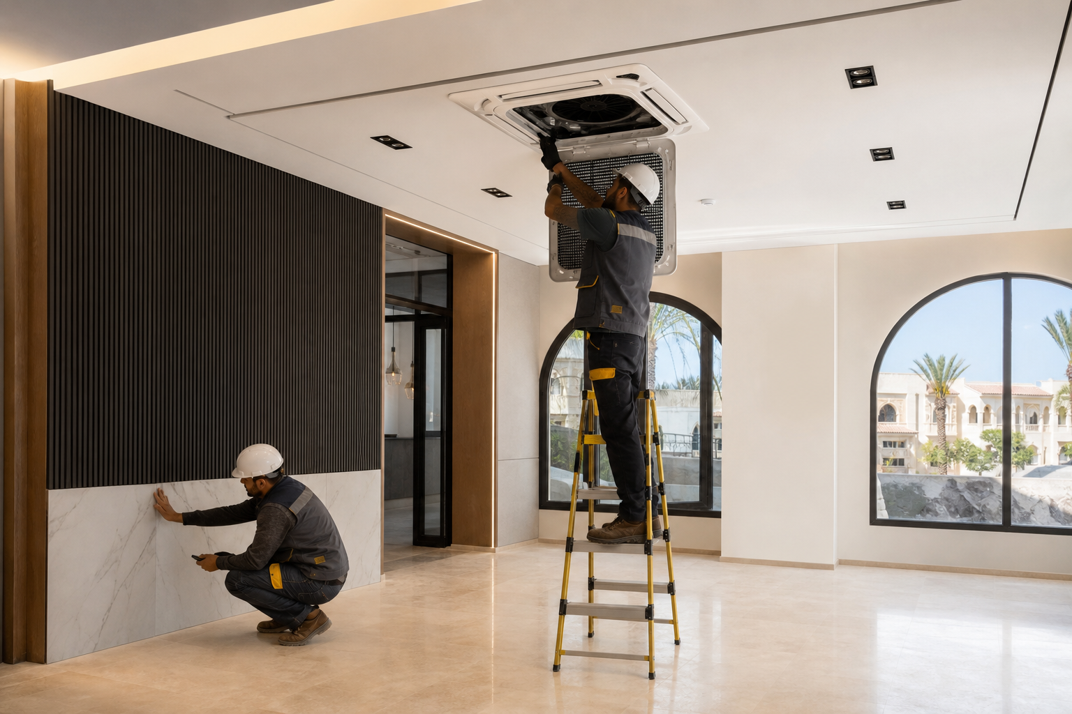 Installation de climatisation et travaux de finition